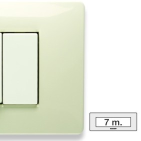 Placca Master Mix Bianco safari in tecnopolimero 7 posti 21MX287