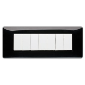 Placca Master Mix Nero Panther in tecnopolimero 7 posti 21MX207