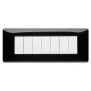 Placca Master Mix Nero Panther in tecnopolimero 7 posti 21MX207