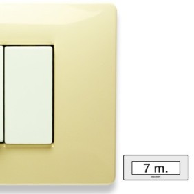 Placca Master Mix Bianco Parigi in tecnopolimero 7 posti 21MX127