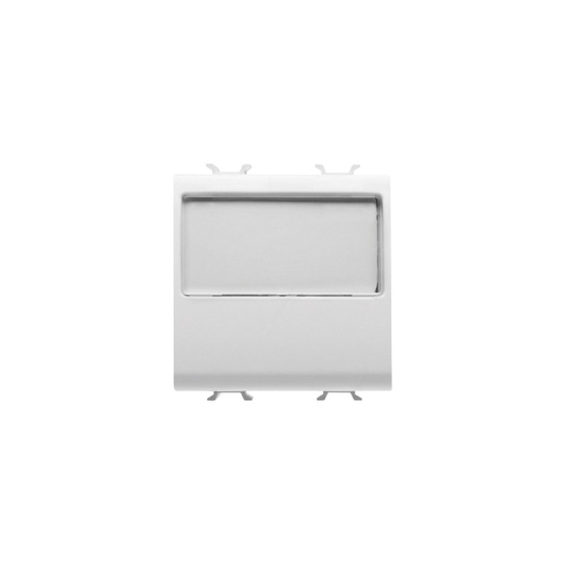 PULSANTE CON TARGA PORTANOME ILLUMINABILE 2 MODULI BIANCO CHORUS GW10191 GEWISS