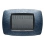 Placca Master Modo Satinato blu  in tecnopolimero 3 posti 39TC523