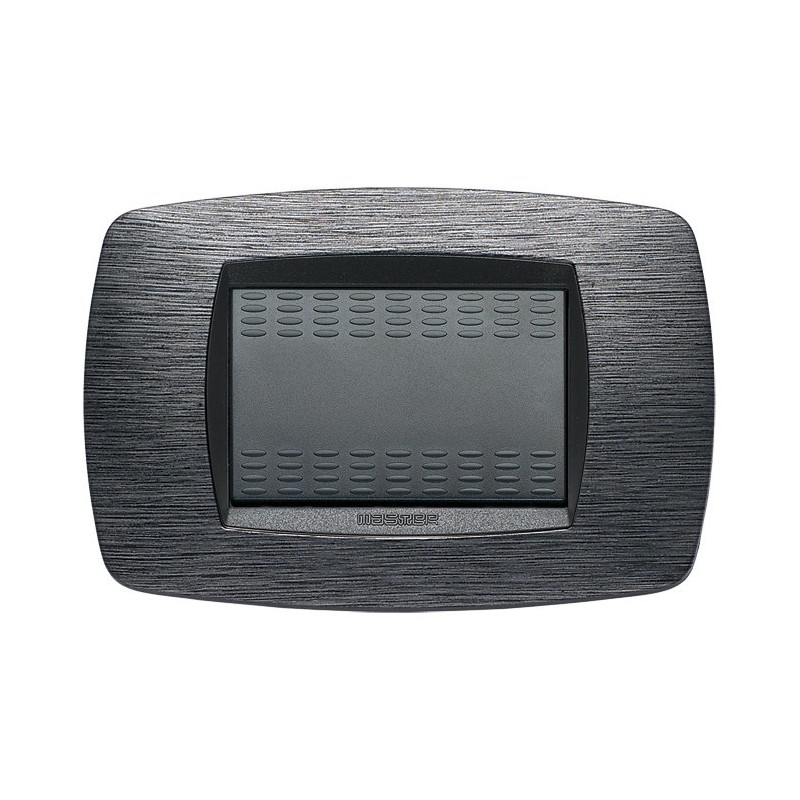 Placca Master Modo Satinato grigio  in tecnopolimero 3 posti 39TC513