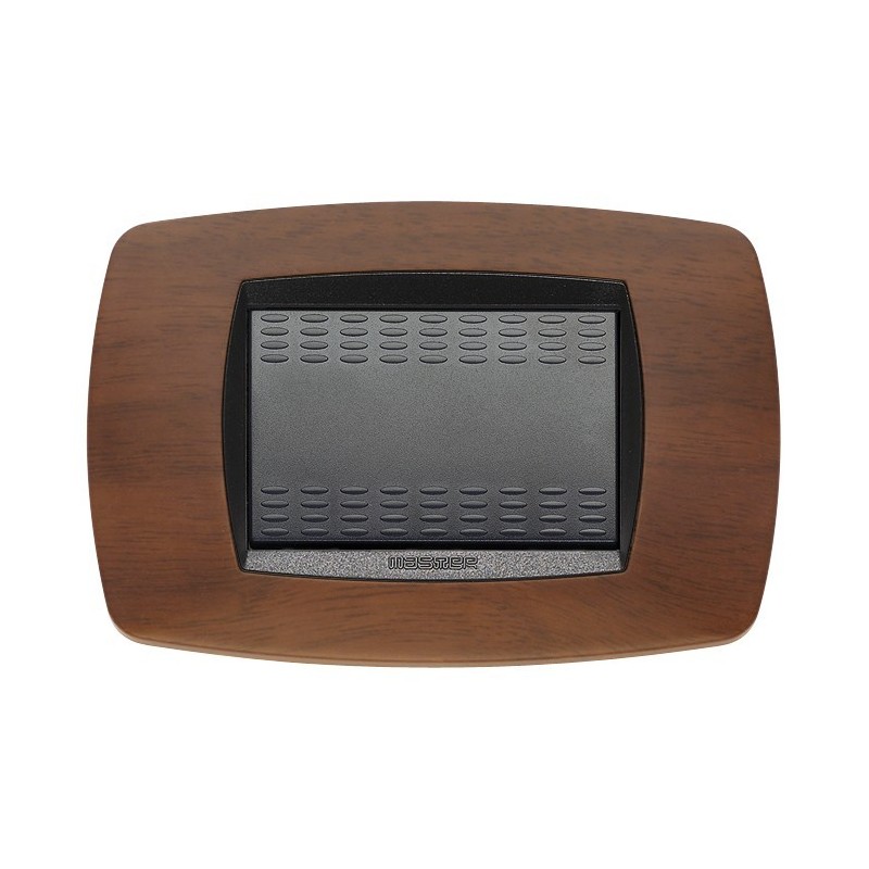 Placca Master Modo Noce scuro in tecnopolimero 3 posti 39TC453