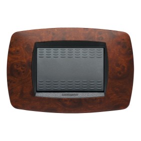 Placca Master Modo Radica di noce in tecnopolimero 3 posti 39TC433