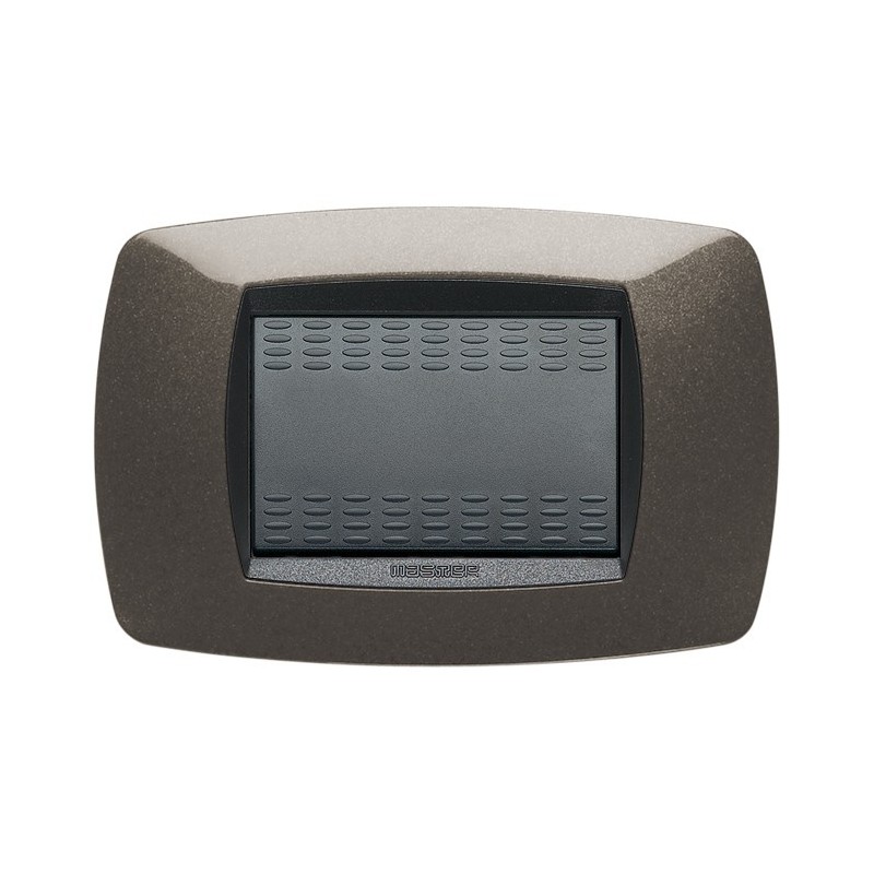 Placca Master Modo Grigio antracite in tecnopolimero 3 posti 39TC383