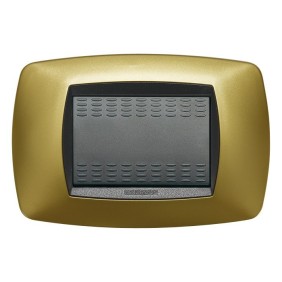 Placca Master Modo Giallo perla in tecnopolimero 3 posti 39TC323