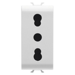 PRESA 16A BIPASSO BIANCA CHORUS GW10201 GEWISS