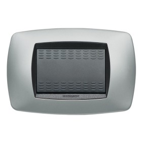 Placca Master Modo Titanio in tecnopolimero 3 posti 39TC253