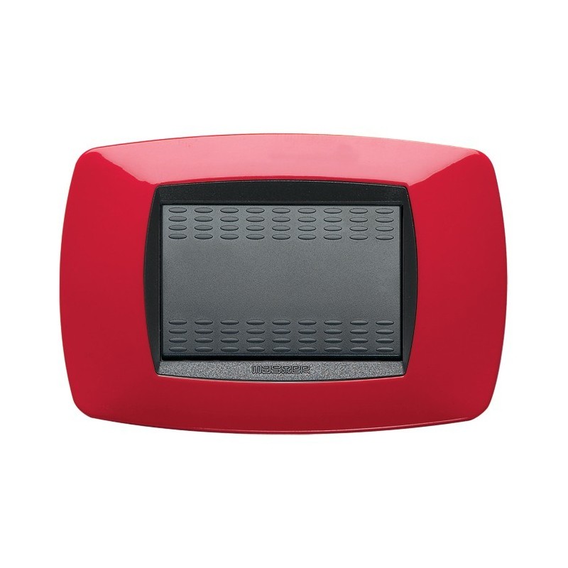 Placca Master Modo Rosso in tecnopolimero 3 posti 39TC153