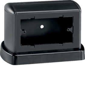 Torretta porta apparecchi Bocchiotti TOR bifacciale 4 moduli riducibile a 3 NERO ARDESIA B02090