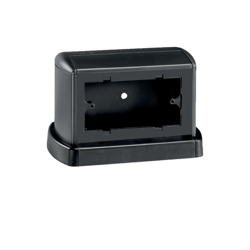 Torretta porta apparecchi Bocchiotti TOR bifacciale 4 moduli riducibile a 3 NERO ARDESIA B02090