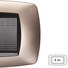 Placca Master Modo Rame opaco in tecnopolimero 4 posti 39TC544