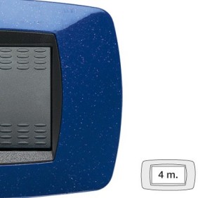 Placca Master Modo Blu vio in tecnopolimero 4 posti 39TC364