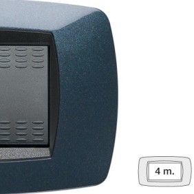 Placca Master Modo Blu notte in tecnopolimero 4 posti 39TC354