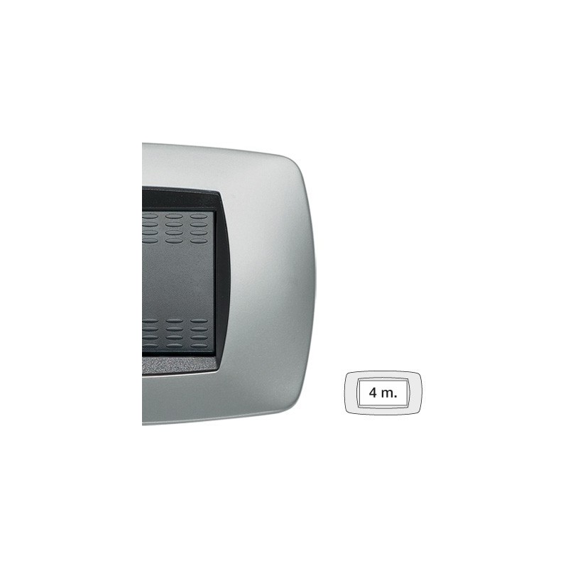 Placca Master Modo Titanio in tecnopolimero 4 posti 39TC254