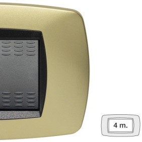 Placca Master Modo Ottone opaco in tecnopolimero 4 posti 39TC244