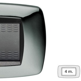 Placca Master Modo Cromato in tecnopolimero 4 posti 39TC224