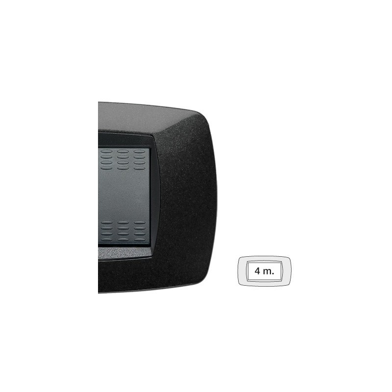 Placca Master Modo Nero in tecnopolimero 4 posti 39TC204