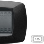 Placca Master Modo Nero in tecnopolimero 4 posti 39TC204