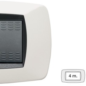 Placca Master Modo Bianco in tecnopolimero 4 posti 39TC104