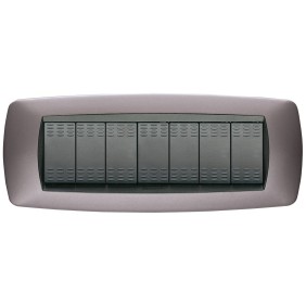 Placca Master Modo Bronzo opaco in tecnopolimero 7 posti 39TC557