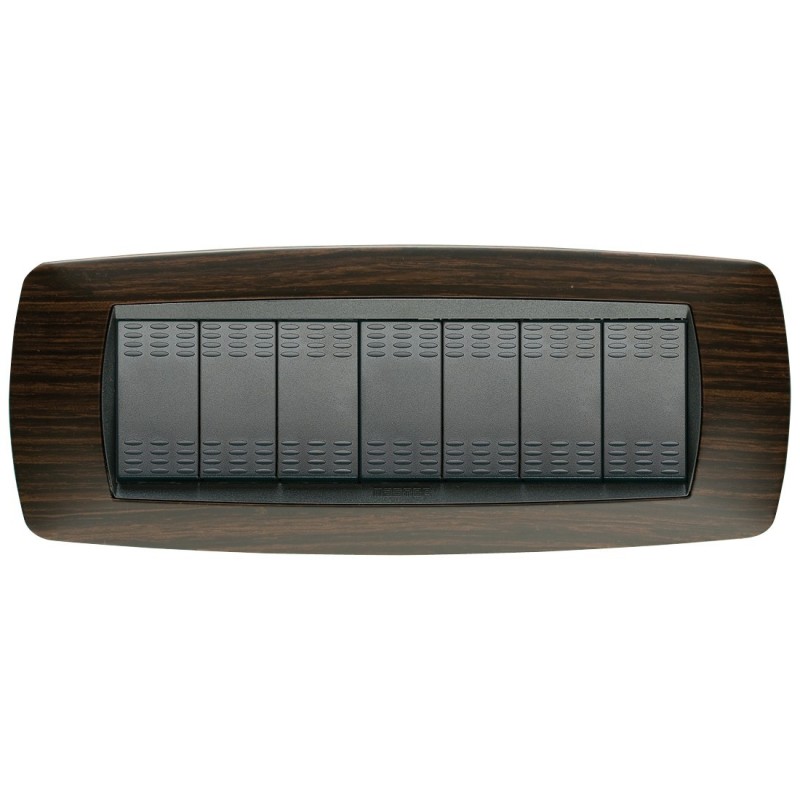 Placca Master Modo Wengè in tecnopolimero 7 posti 39TC467