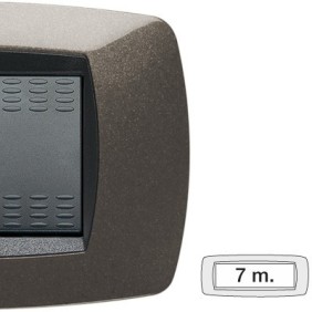 Placca Master Modo  Grigio antracite in tecnopolimero 7 posti 39TC387