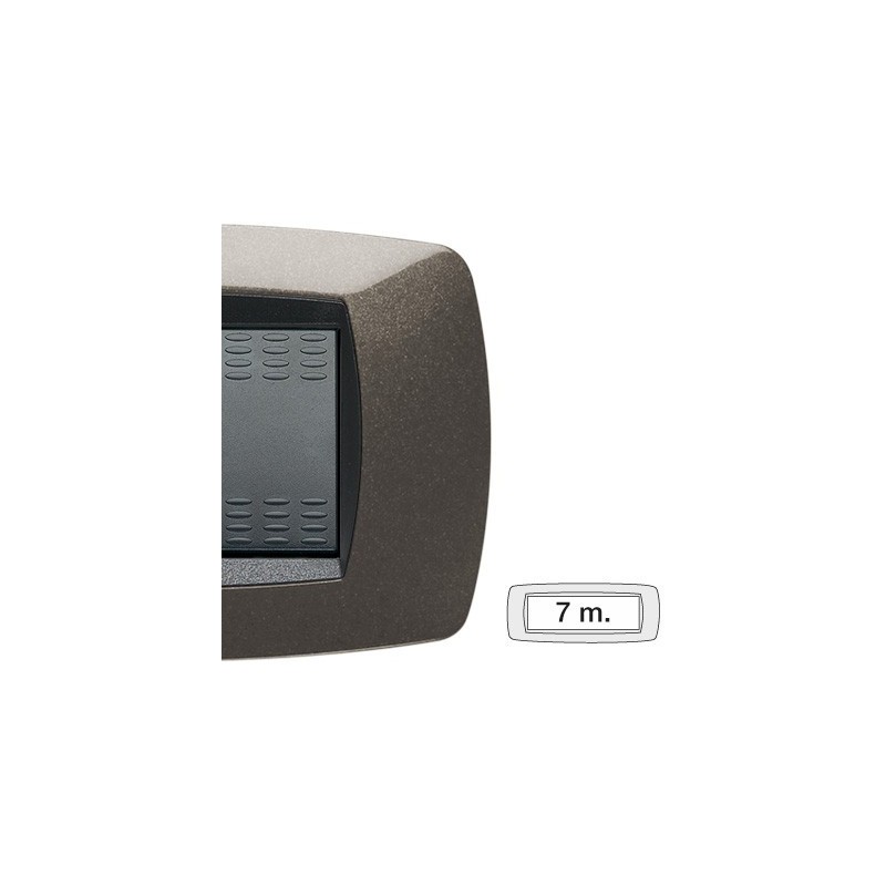 Placca Master Modo  Grigio antracite in tecnopolimero 7 posti 39TC387