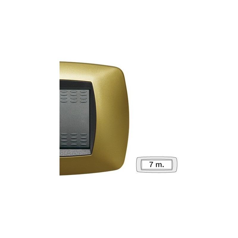 Placca Master Modo Giallo perla in tecnopolimero 7 posti 39TC327