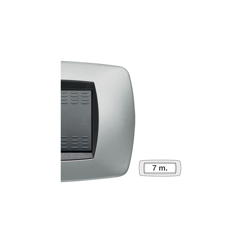 Placca Master Modo Titanio in tecnopolimero 7 posti 39TC257