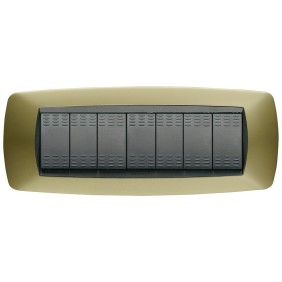 Placca Master Modo Ottone opaco in tecnopolimero 7 posti 39TC247