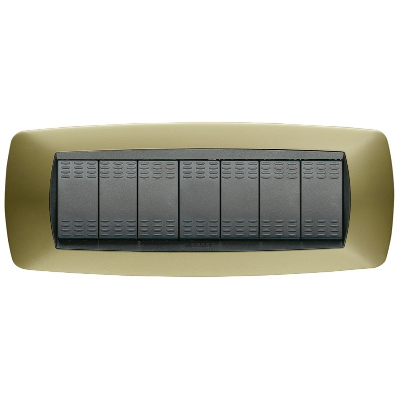 Placca Master Modo Ottone opaco in tecnopolimero 7 posti 39TC247