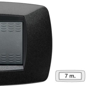 Placca Master Modo Nero in tecnopolimero 7 posti 39TC207