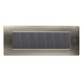 Placca Flexa Tecnopolimero Titanio Nea 7 Moduli Simon Urmet 11807.TT