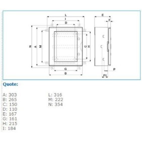 Quadro Bocchiotti VTR 01 OBLO' in Vetroresina porta trasparente B04621