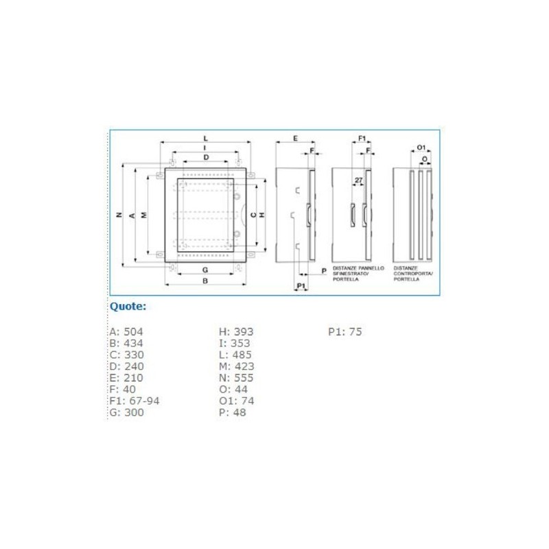 Quadro Bocchiotti VTR 03 OBLO' in Vetroresina porta trasparente B04623