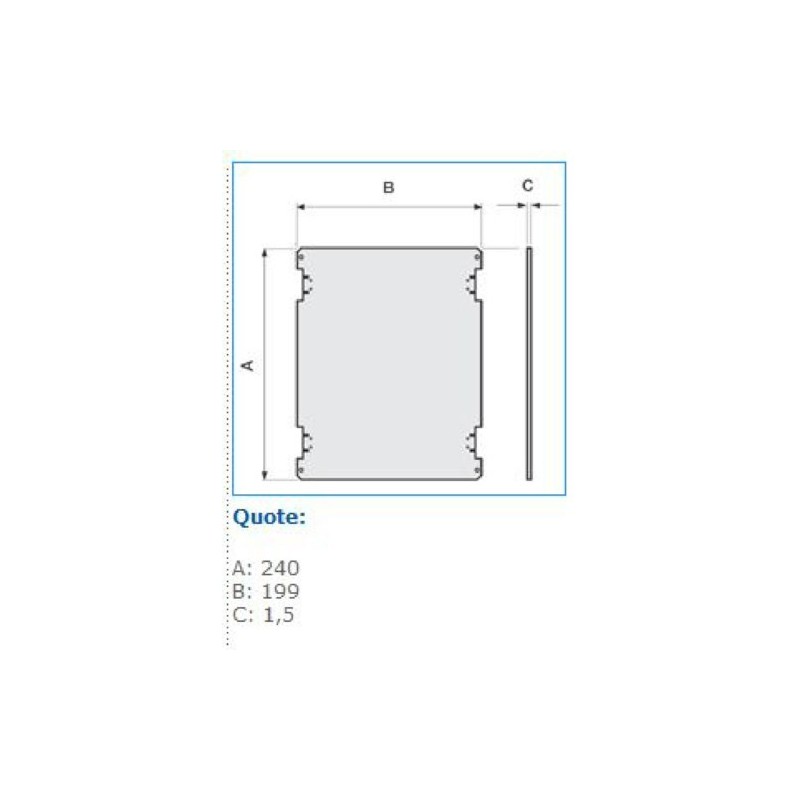 Piastra di fondo per quadri Vetroresina VTR01 Bocchiotti B04670