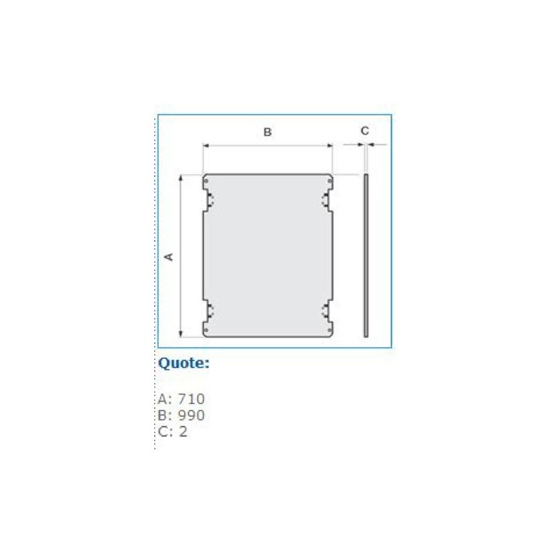 Piastra di fondo per quadri Vetroresina VTR07 Bocchiotti B04677