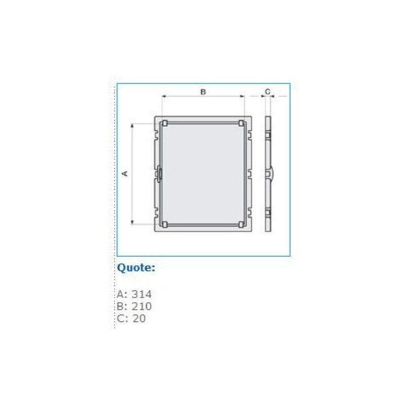 Controporta Bocchiotti CP 02 per quadri Vetroresina VTR02 B04631