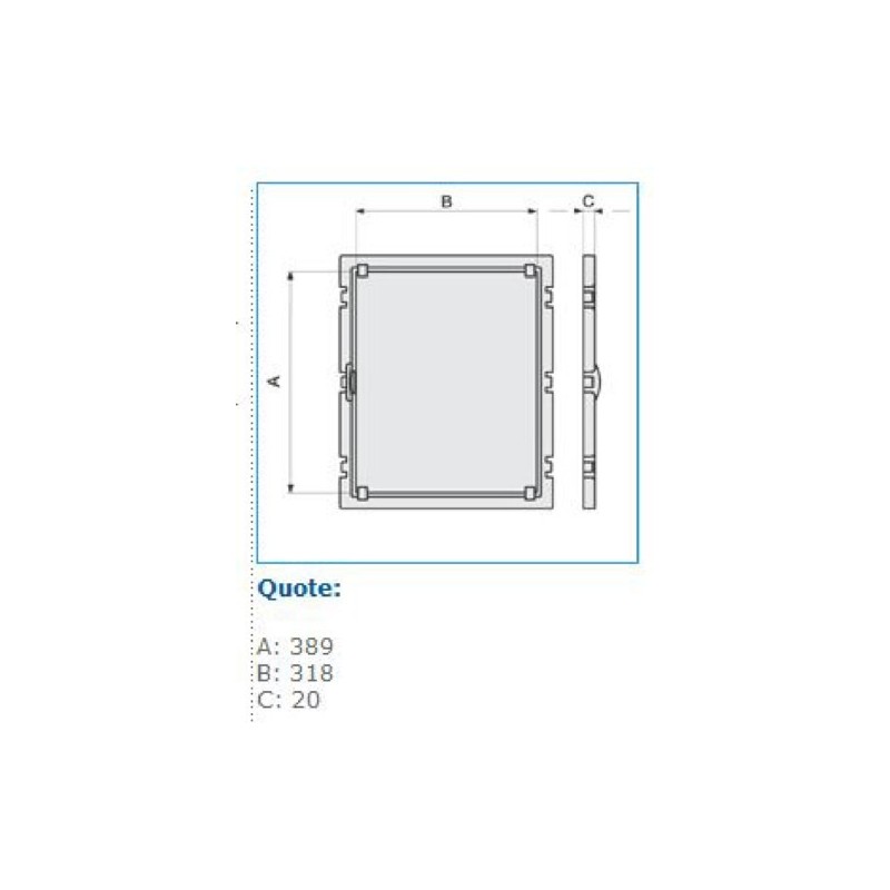 Controporta Bocchiotti CP 03 per quadri Vetroresina VTR03 B04632
