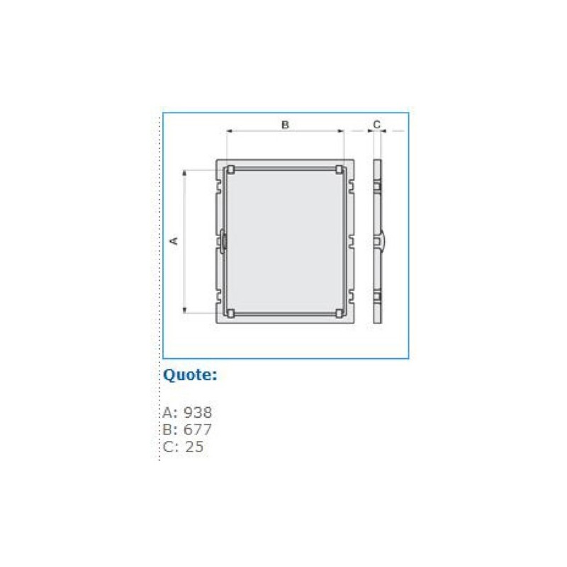 Controporta Bocchiotti CP 07 per quadri Vetroresina VTR07 B04637