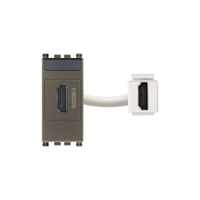 Presa HDMI aggancio Keystone per Vimar Arke' Metal 19346.M