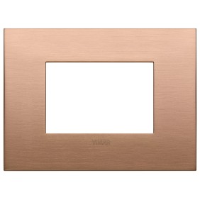 Placca Vimar Arkè Classic 3 moduli Rame spazzolato 19653.11