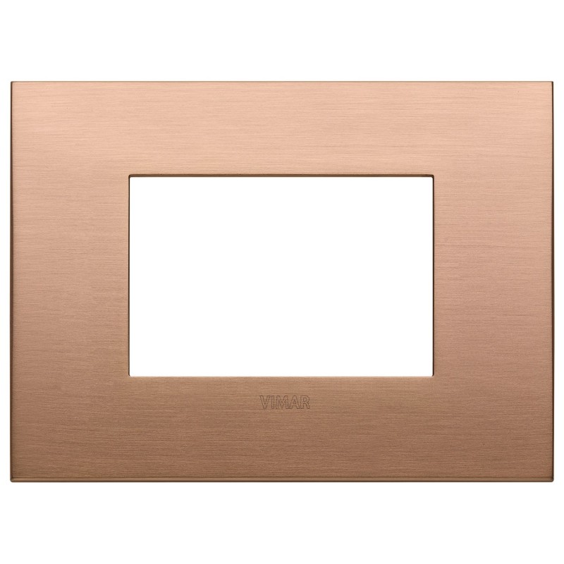 Placca Vimar Arkè Classic 3 moduli Rame spazzolato 19653.11