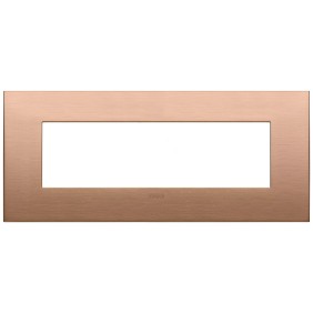 Placca Vimar Arke' Classic 7 moduli Rame spazzolato 19657.11