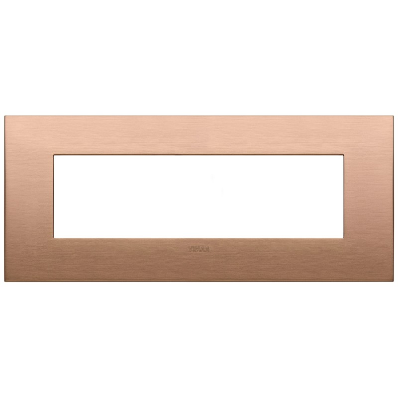 Placca Vimar Arke' Classic 7 moduli Rame spazzolato 19657.11