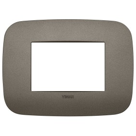 Placca Vimar Arkè Round 3 moduli  Metal 19683.80