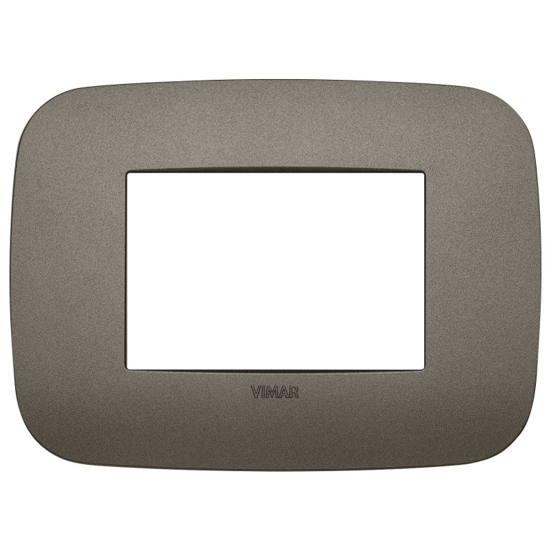 Placca Vimar Arkè Round 3 moduli  Metal 19683.80