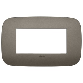 Placca Vimar Arkè Round 4 moduli colore Metal tecnopolimero 19684.80
